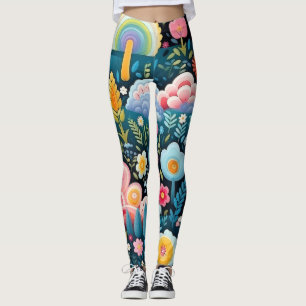 Launischer Regenbogen-Garten Blumige Fantasie-Must Leggings