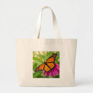 Launischer Schmetterling- und Blumenmarkt Jumbo Stoffbeutel