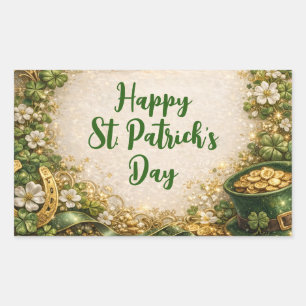 Launischer St. Patrick's Day Rechteckiger Aufkleber