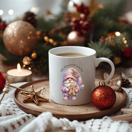 Launischer Weihnachts-Gnome aus Lebkuchen Kaffeetasse