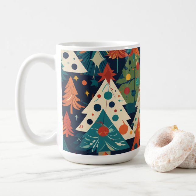 Launischer Weihnachtsbaum Kaffeetasse (Mit Donut)