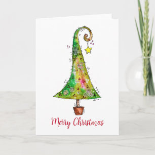 Launischer Weihnachtsbaum Karte