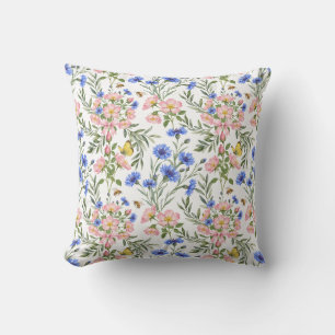 Launischer Wildblumen-Englisch Cottage-Dekor Kissen