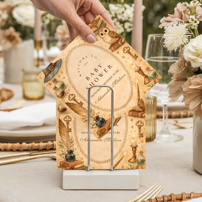 Launischer Zauberer Magisches Babyshower Serviette (Von Creator hochgeladen)