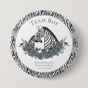 Launischergotisch Zebrasafari-Team Junge Französis Button
