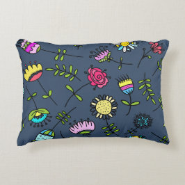 Launisches florales Muster Art Design Dekokissen