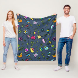 Launisches florales Muster Art Design Fleecedecke