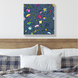 Launisches florales Muster Art Design Leinwanddruck
