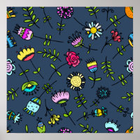 Launisches florales Muster Art Design