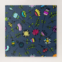 Launisches florales Muster Art Design
