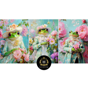 Launisches Froschkönig-Geschenkpapier Bogen Geschenkpapier Set
