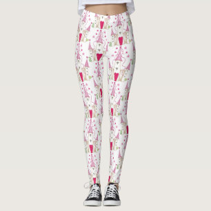 Launisches Herz-Schloss-Muster Leggings