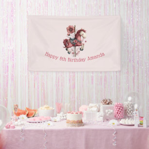 Launisches Karussellpferd Bild Geburtstag Banner