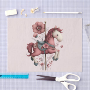 Launisches Karussellpferd Bild Seidenpapier