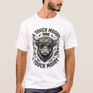 Launisches Kuh-Shirt Vintage-Gravur Farmtier T-Shirt