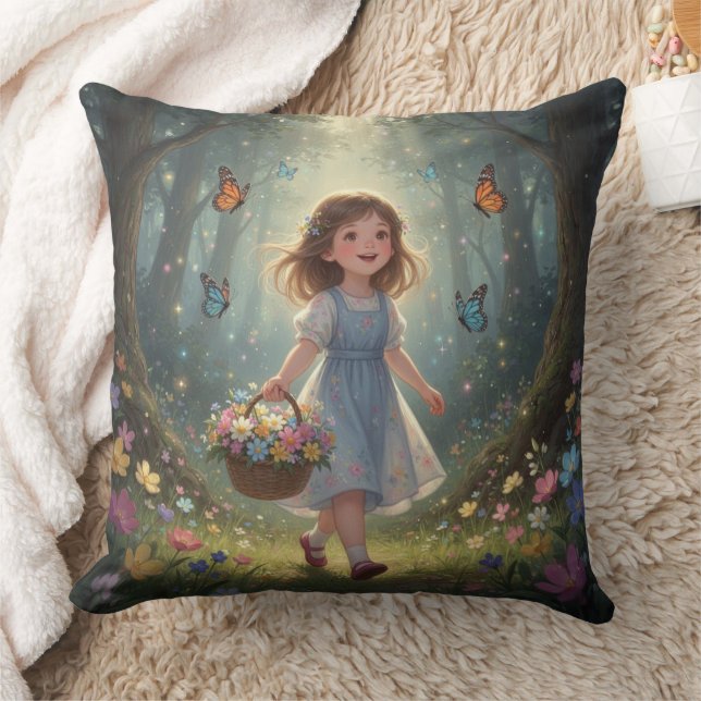 Launisches Mädchen  Kissen (Decke)