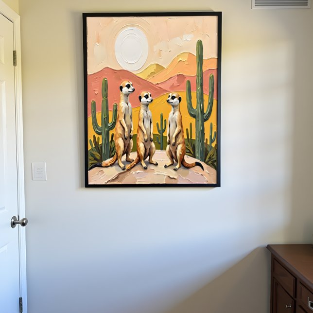 Launisches Meerkatzen-Trio Wüstenkunst Poster (Von Creator hochgeladen)