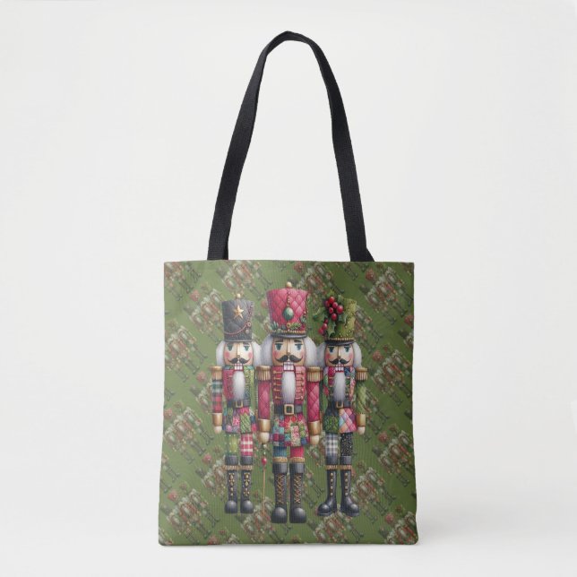 Launisches Patchwork-Weihnachts-Nussknacker-Trio (Vorderseite)