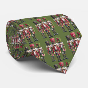 Launisches Patchwork-Weihnachts-Nussknacker-Trio Krawatte