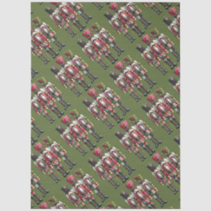 Launisches Patchwork-Weihnachts-Nussknacker-Trio Seidenpapier