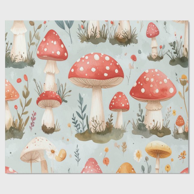 Launisches Pilz-Geschenkpapier Geschenkpapier (Flach)
