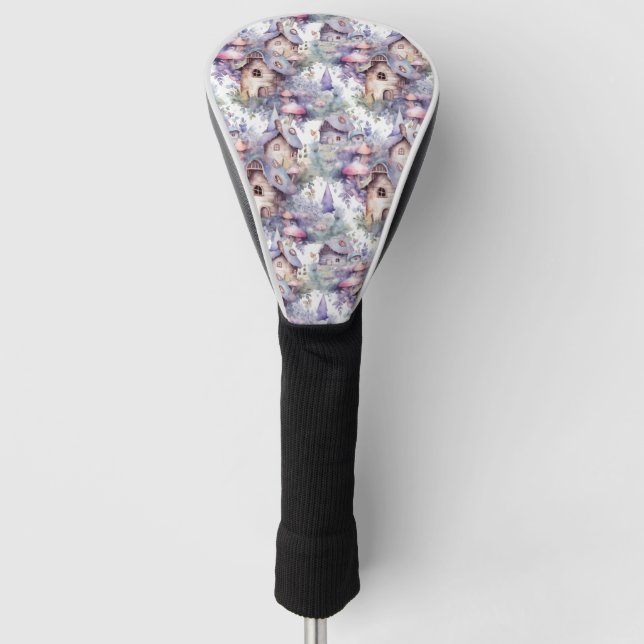 Launisches Pilzhaus-Muster (5) Golf Headcover (Vorderseite)