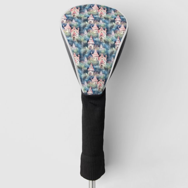 Launisches Pilzhaus-Muster (8) Golf Headcover (Vorderseite)