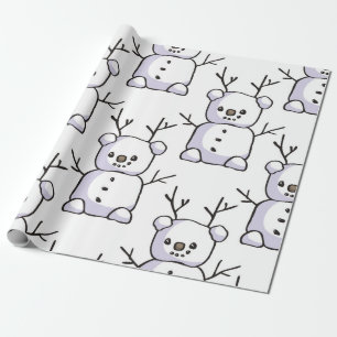 Launisches Schneemann-Geschenkpapier Geschenkpapier