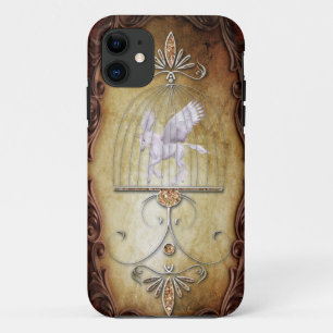 Launisches vintage Einhorn im Käfig Case-Mate iPhone Hülle