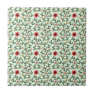Launisches Volk Florales Schmetterlingsmuster Fliese