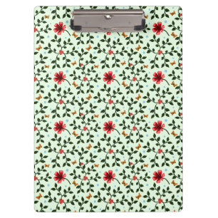 Launisches Volk Florales Schmetterlingsmuster  Klemmbrett