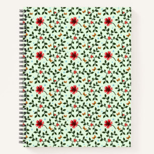 Launisches Volk Florales Schmetterlingsmuster  Notizbuch