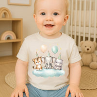 Launisches Wasserfarben Süßes Safari-Tier-T-Shirt