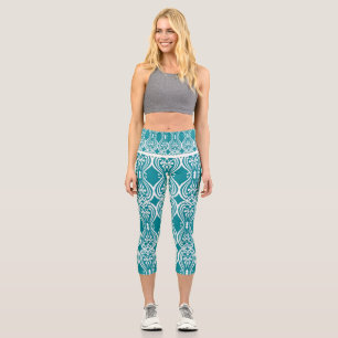 Launisches Wildblumen-Wasserfarbenmuster Damen-Le Capri Leggings