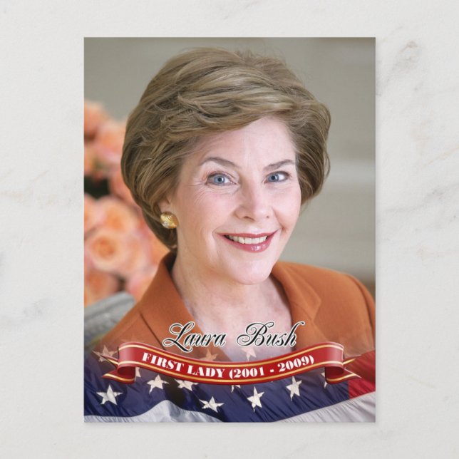 Laura Bush, First Lady der USA Postkarte (Vorderseite)