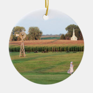 Laura Ingalls Wilder Family Homestead in DeSmet SD Keramik Ornament