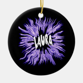 Laura Name Star Keramik Ornament