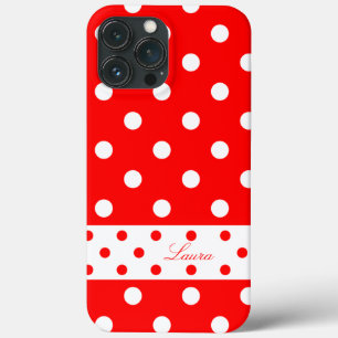 Laura - Niedliche Polka Punkte mit Ihrem Namen -  Case-Mate iPhone Hülle