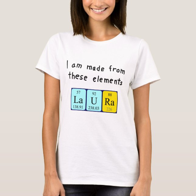 Laura Periodenname Shirt (Vorderseite)