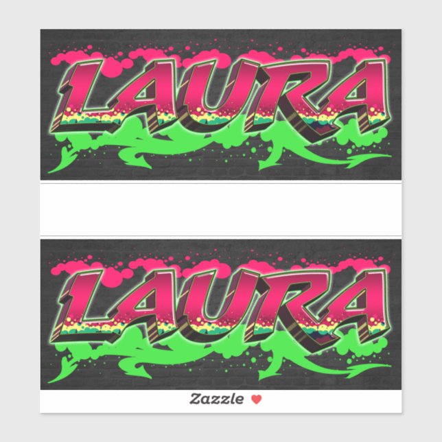 Laura Vorname Name Graffiti Aufkleber Sticker (Blatt)