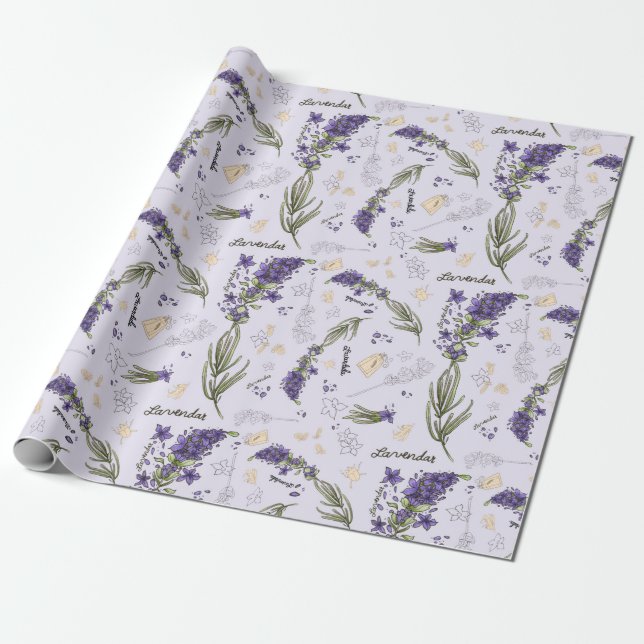 Lauranell Lavendel-MattPackpapier, 30" x 6' Geschenkpapier (Ungerollt)