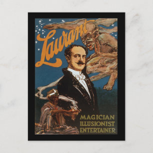Laurant Zauberkünstler Illusionist Unterhaltungskü Postkarte