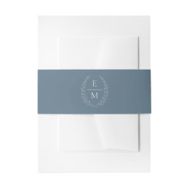 Laurel Dusty Blue Monogram Wedding Band