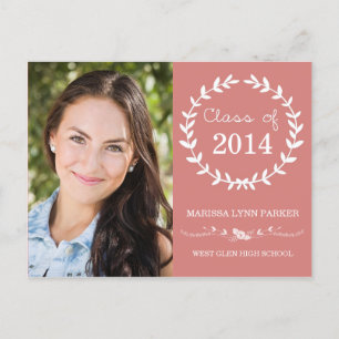 Laurel Graduation Party Einladung Postkarte