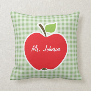 Laurel Green Gingham; Apple Kissen