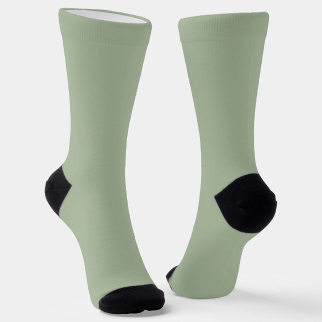 Laurel Green Solid Color Socken (Gewinkelt)