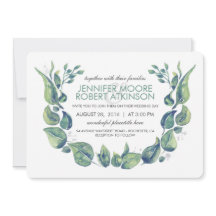 Laurel Greenery Wreath Watercolor Wedding