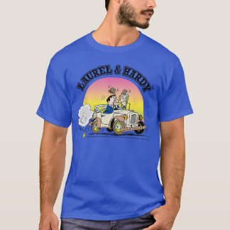 Laurel Hardy Comic Book Driving Car funny T-Shirt
