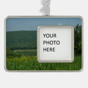 Laurel Highlands Pennsylvania Sommerfotografie Rahmen-Ornament Silber