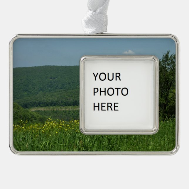Laurel Highlands Pennsylvania Sommerfotografie Rahmen-Ornament Silber (Vorderseite)
